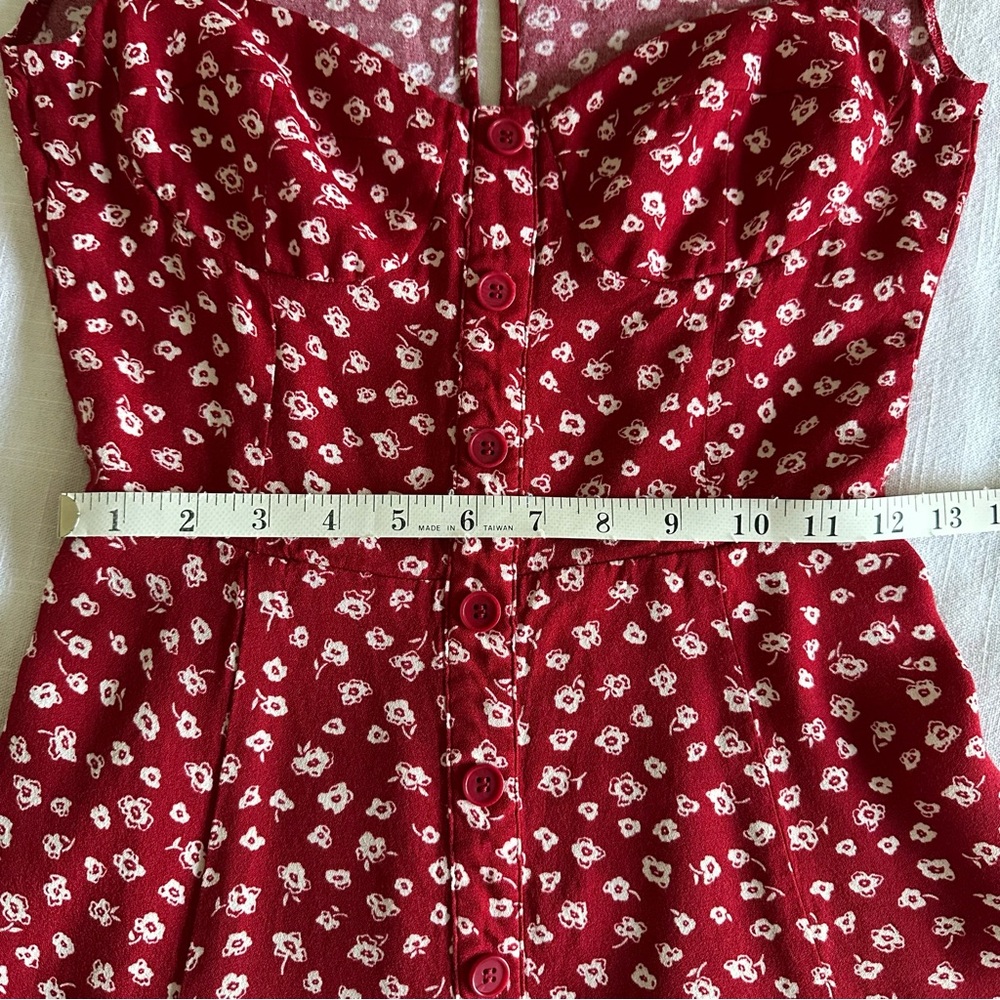 Reformation Red Floral Mini Dress - Picture 8 of 11